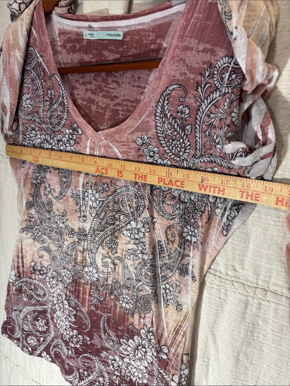 Maurice’s Vintage Style Pink Burnout Y2K Fairy Grunge - Picture 9 of 9